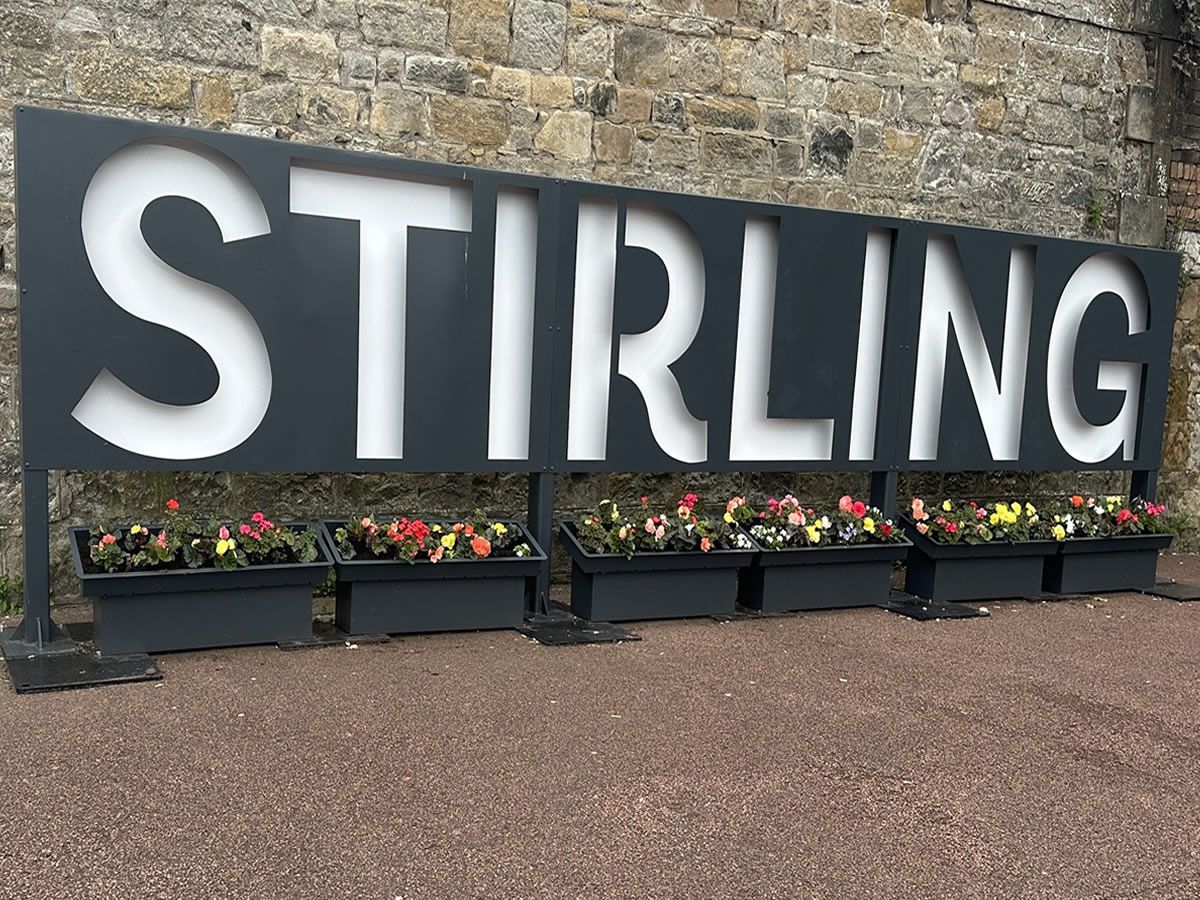 Stirling BID team brighten up City Centre with Blooming Planters