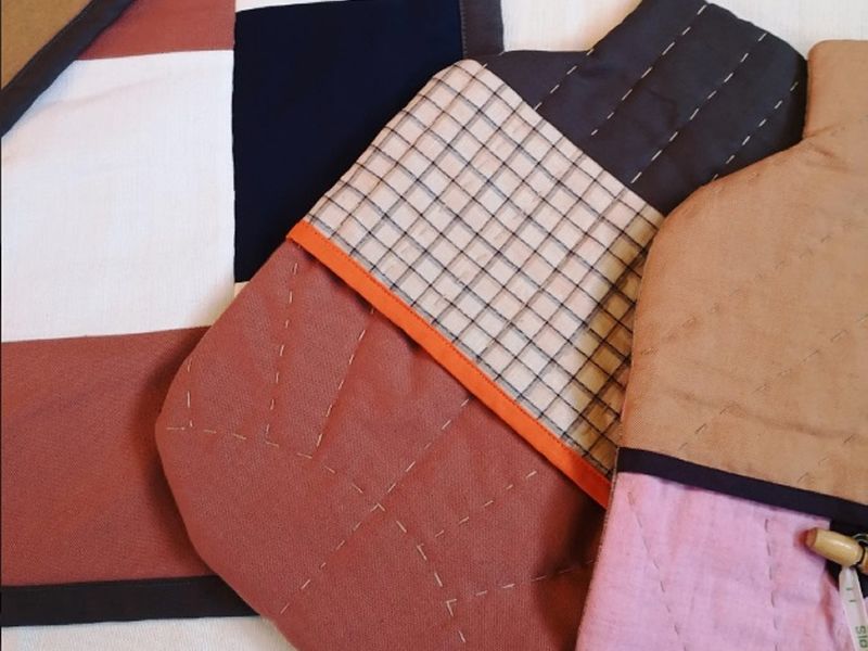 Quilted Hot Water Bottle Cover at The Deep End, Glasgow South