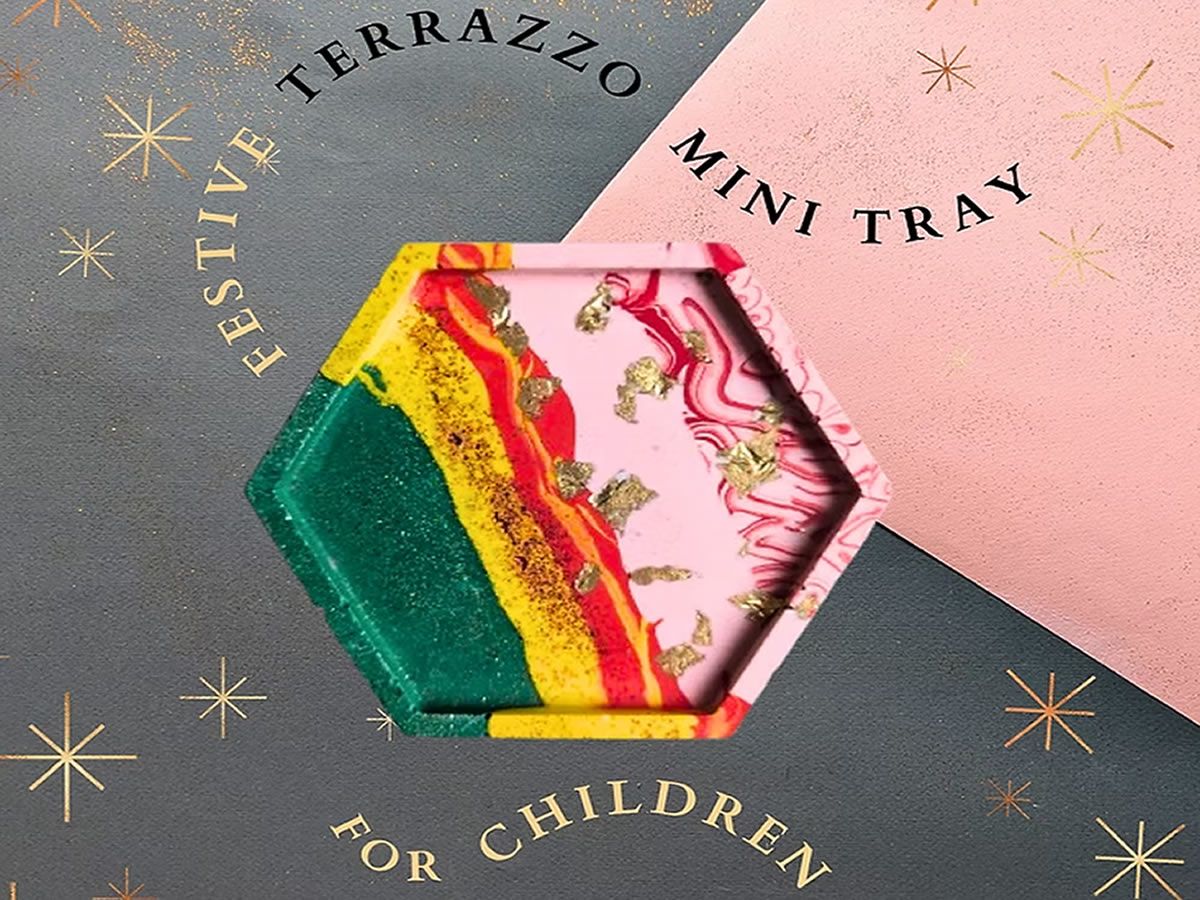 Festive Terrazzo Mini Tray for Children