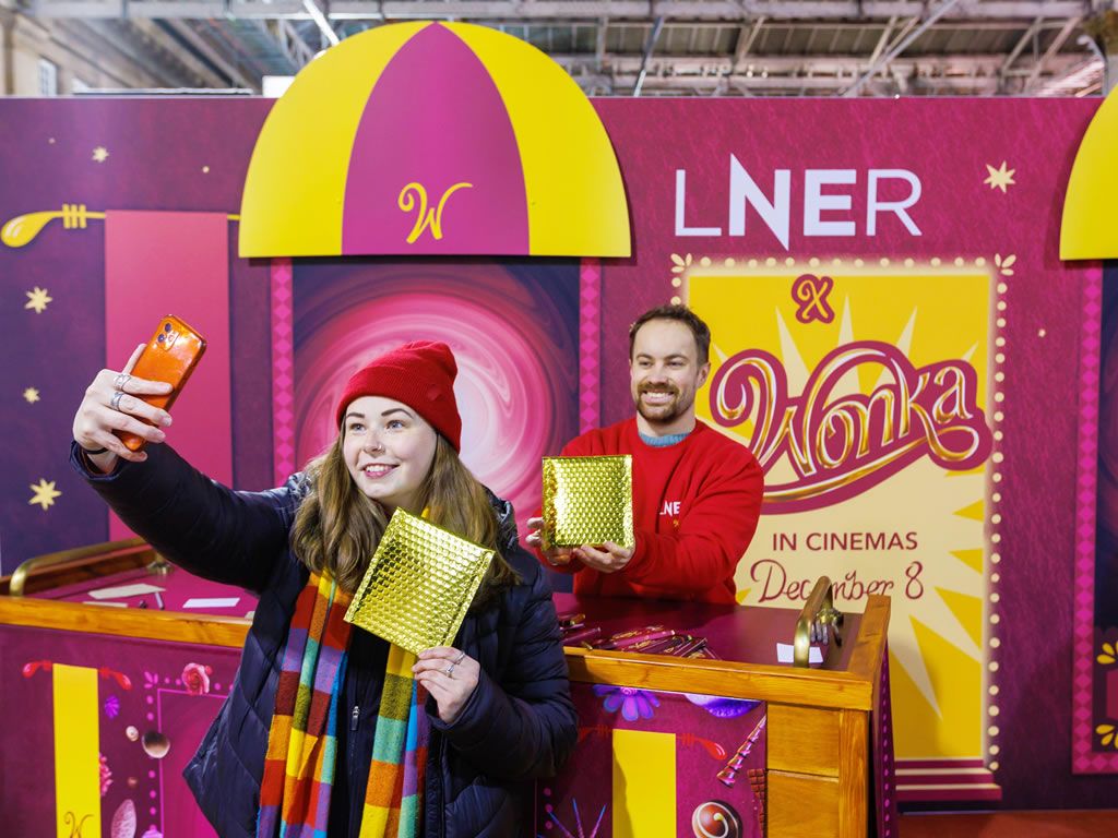 LNER unveil Chocolately Sharing Station in Edinburgh to celebrate Wonka