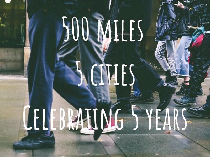 Invisible Cities: 500 miles, 5 cities, celebrating 5 years of helping those affected by homelessness