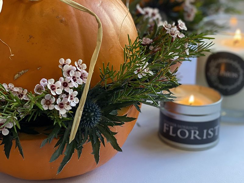 Halloween Pumpkin Flower Arrangement Workshop