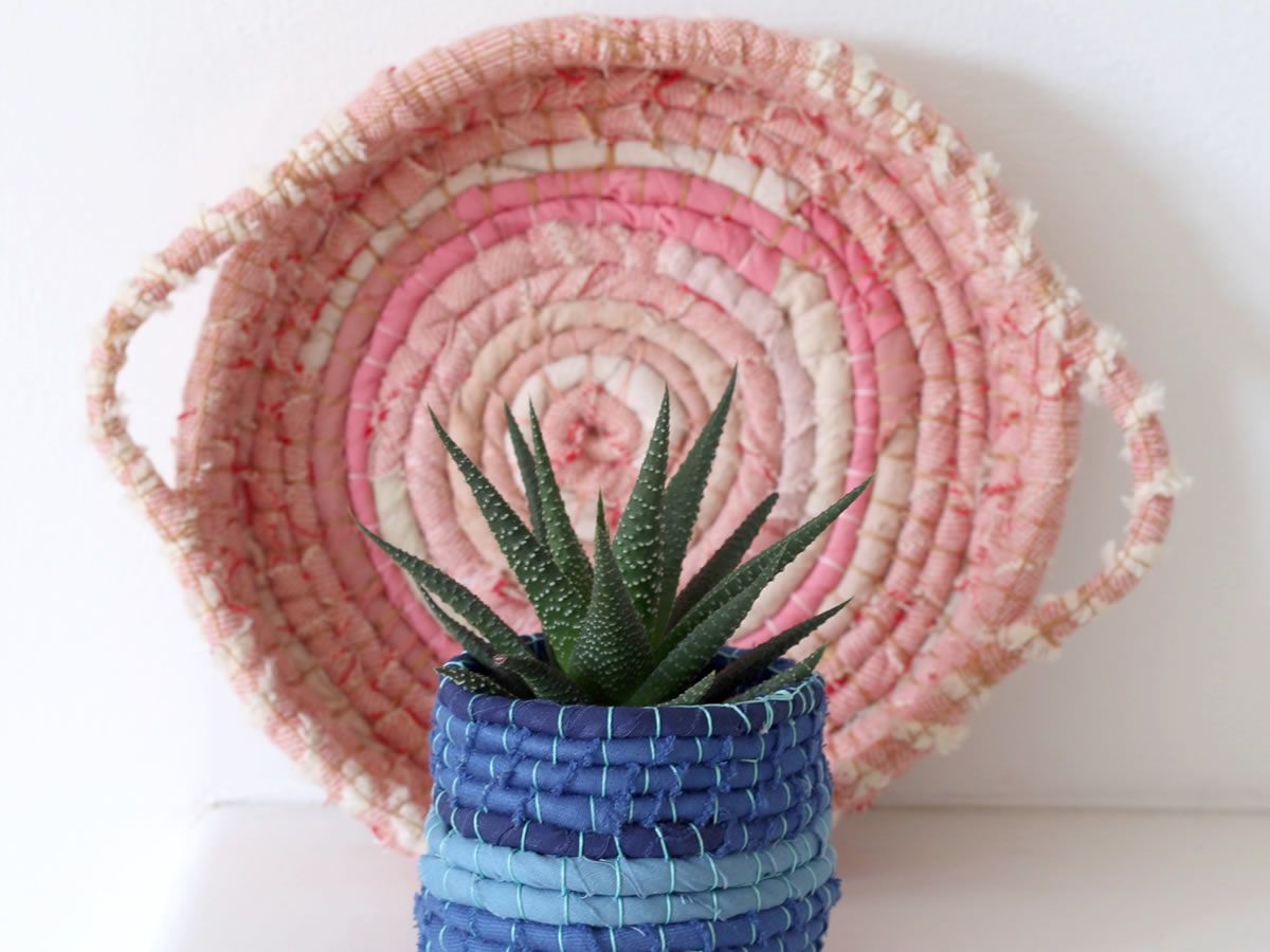Upcycled Fabric Baskets