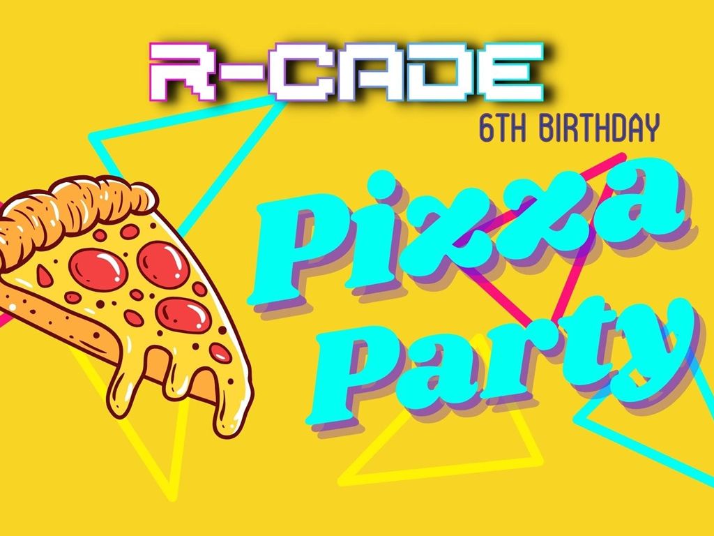 R-CADE Birthday All Ages Retro Gaming Pizza Party
