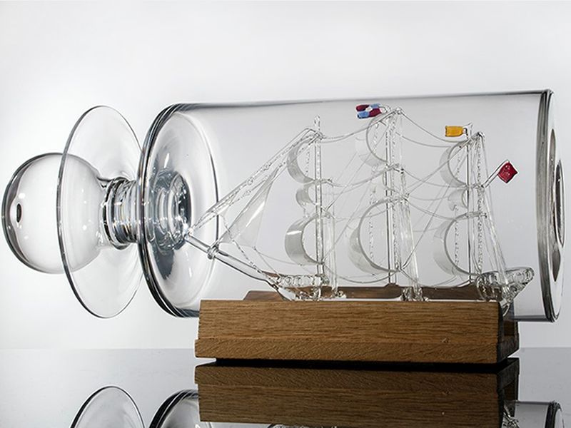 Glass Ships in Bottles by Ayako Tani