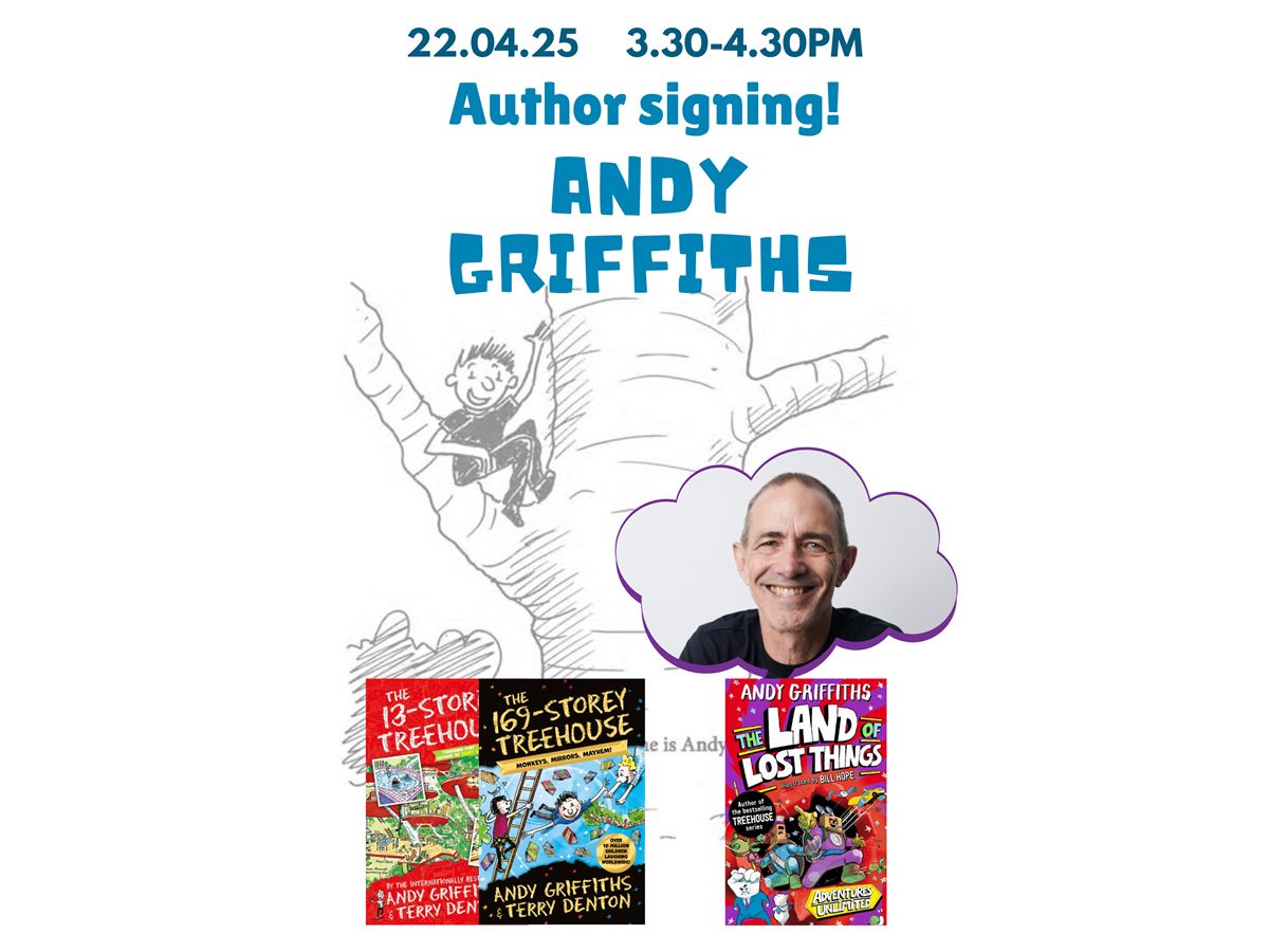 Book Signing with 13-Storey Treehouse Author Andy Griffiths