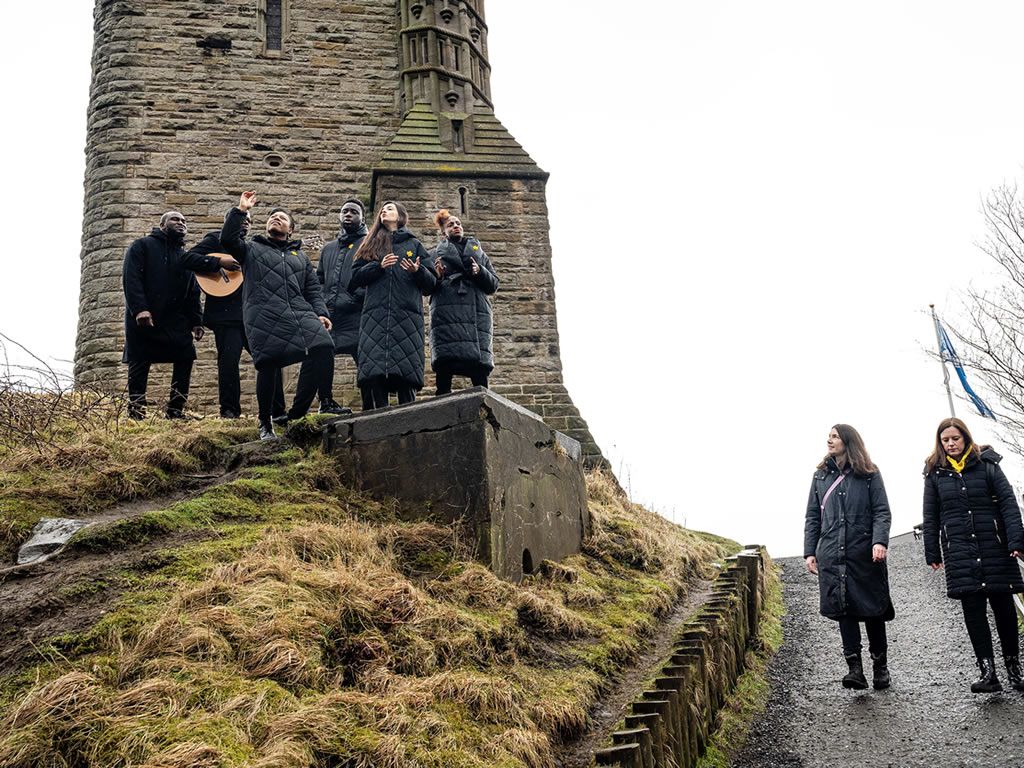 Surprise performance at The National Wallace Monument for Marie Curie Day of Reflection