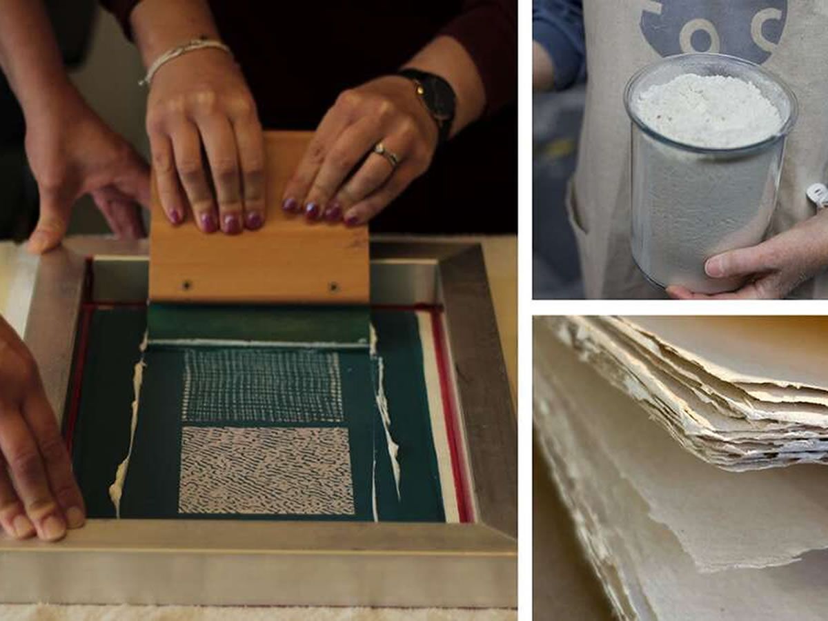 Eco-Flock Printing on Handmade Paper