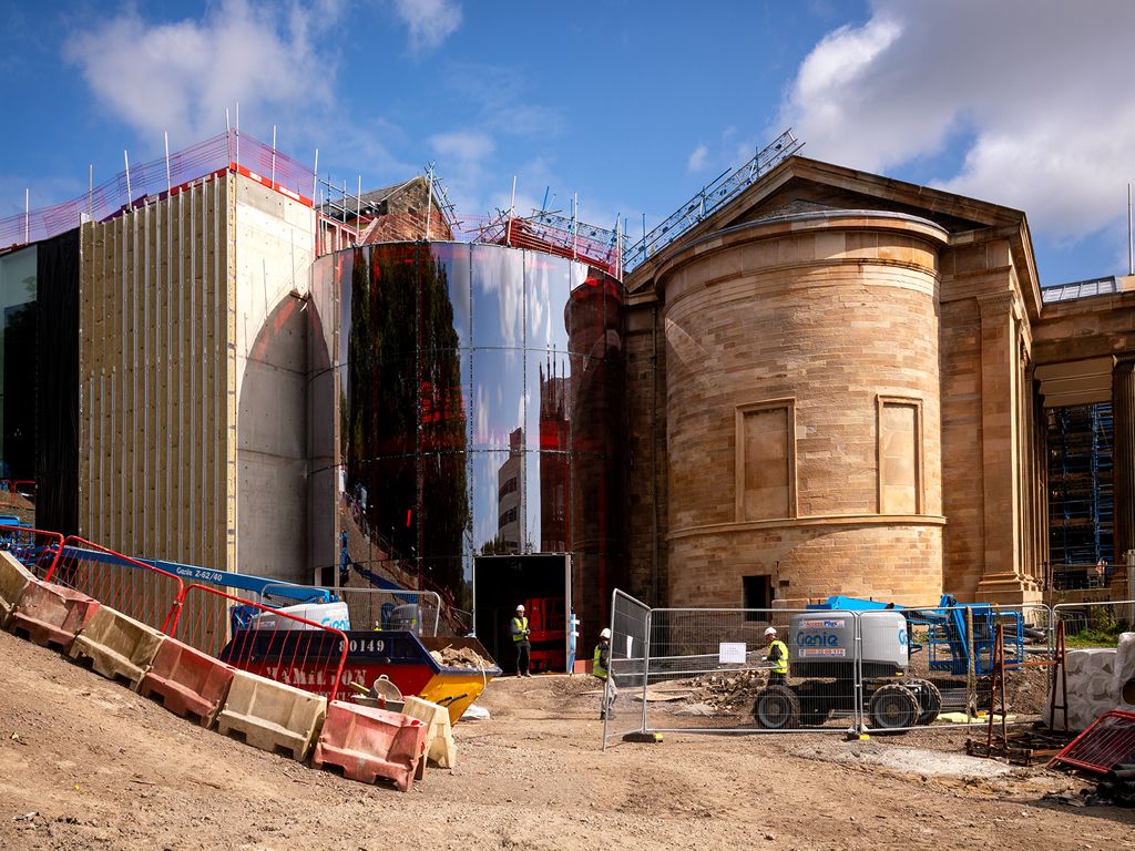 Major milestone as new entrance brings colour to site at Paisley Museum