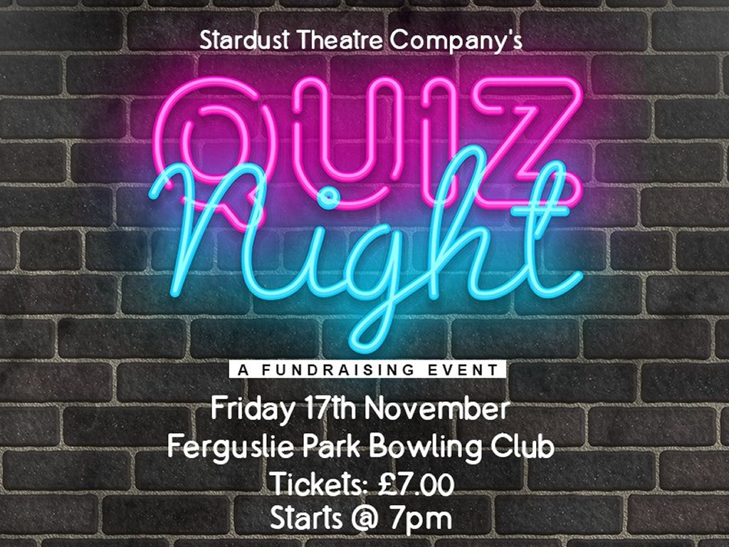 Stardust Theatre Company Quiz Night Fundraiser