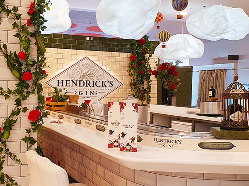 Hendricks Curious Cucumber and Rose Bar Lands at Harvey Nichols Edinburgh