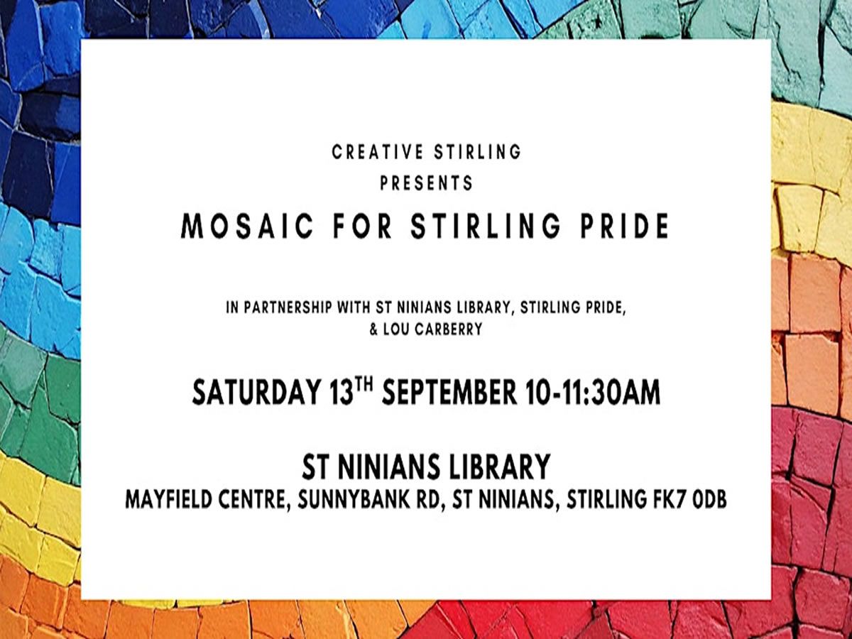 Mosaic Workshop for Stirling Pride 2025