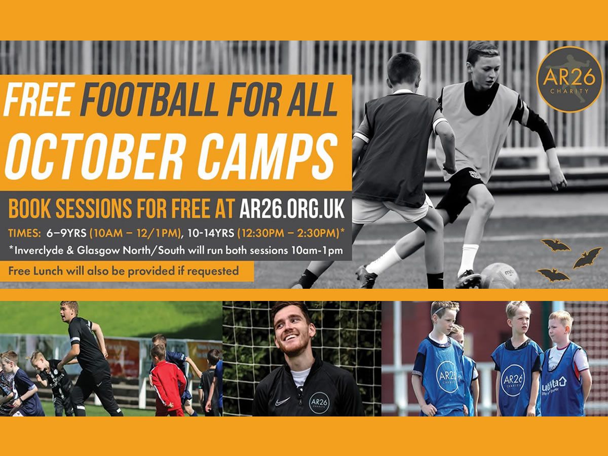 AR26 Charity Free Football October Camps: Glasgow North