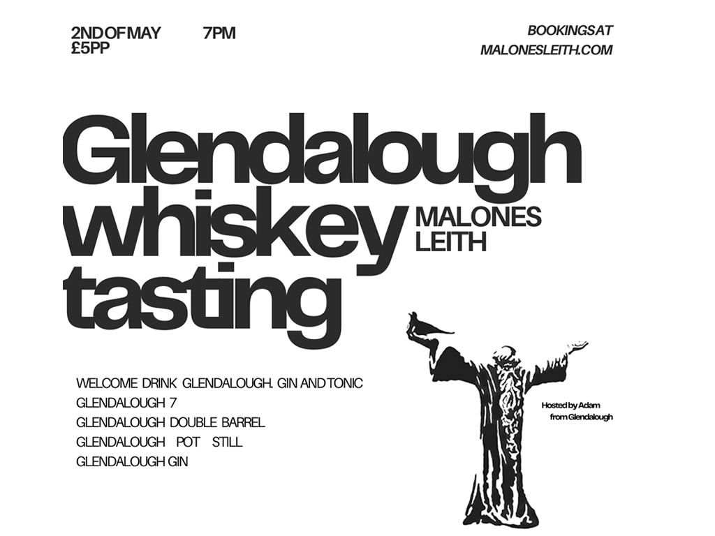 Glendalough Tasting at Malones Leith