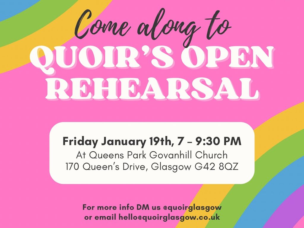 Open Rehearsal for Glasgow’s Queer Choir