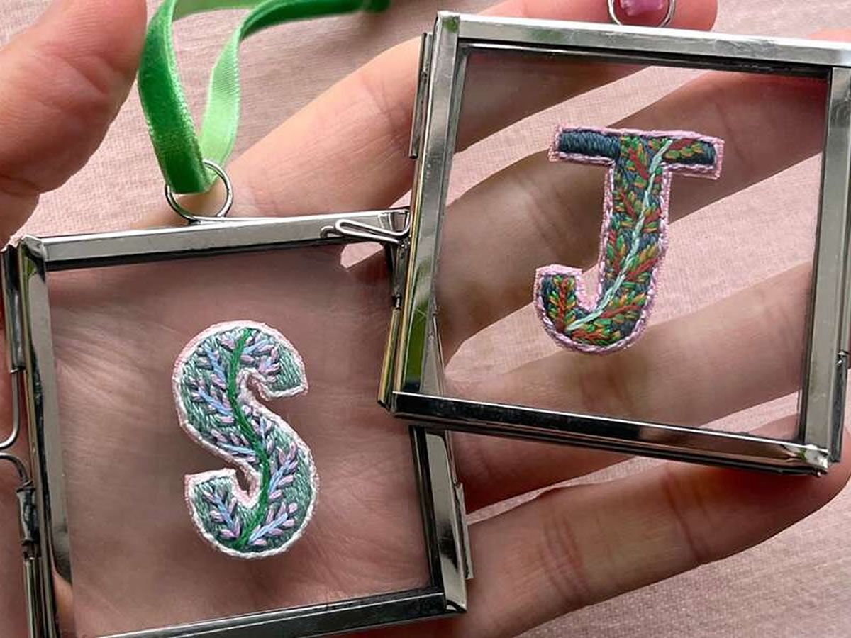 Framed Embroidered Letter Workshop