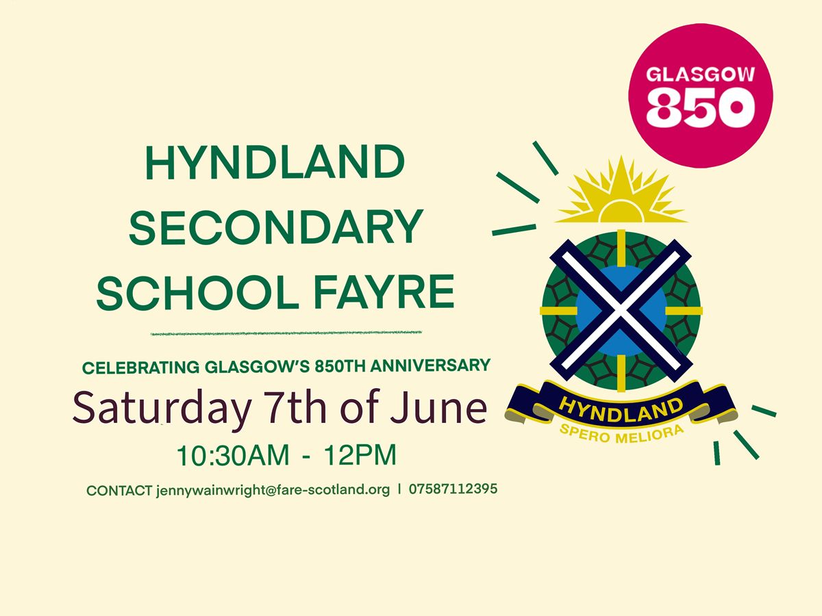 Hyndland Secondary Fayre for Glasgow 850