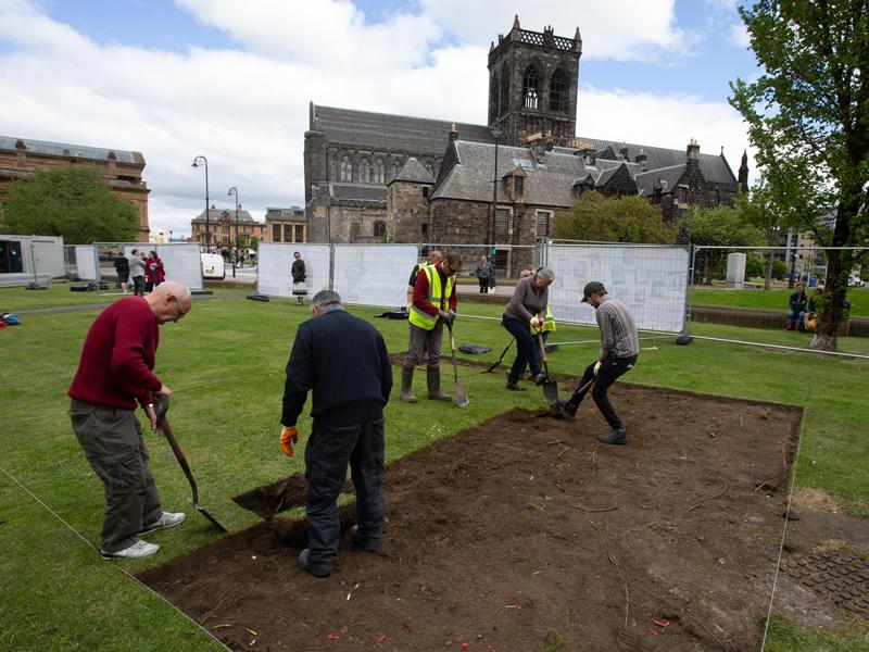 Archaeologists go underground to unearth secrets of Paisley landmark