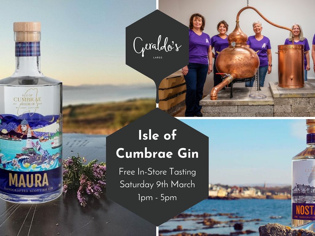 Isle of Cumbrae Gin FREE In-Store Tasting