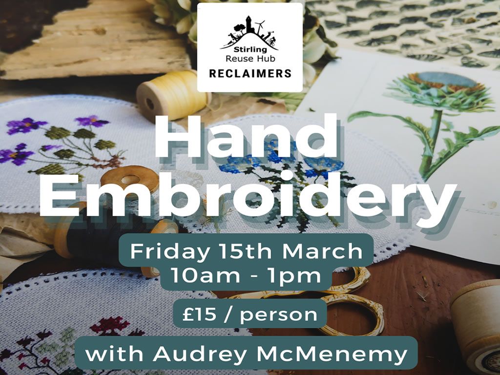 Hand Embroidery at The Thistles Shopping Centre, Stirling