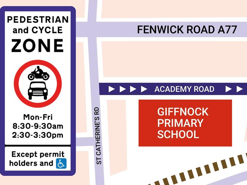 Giffnock Primary School School Street trial set to launch