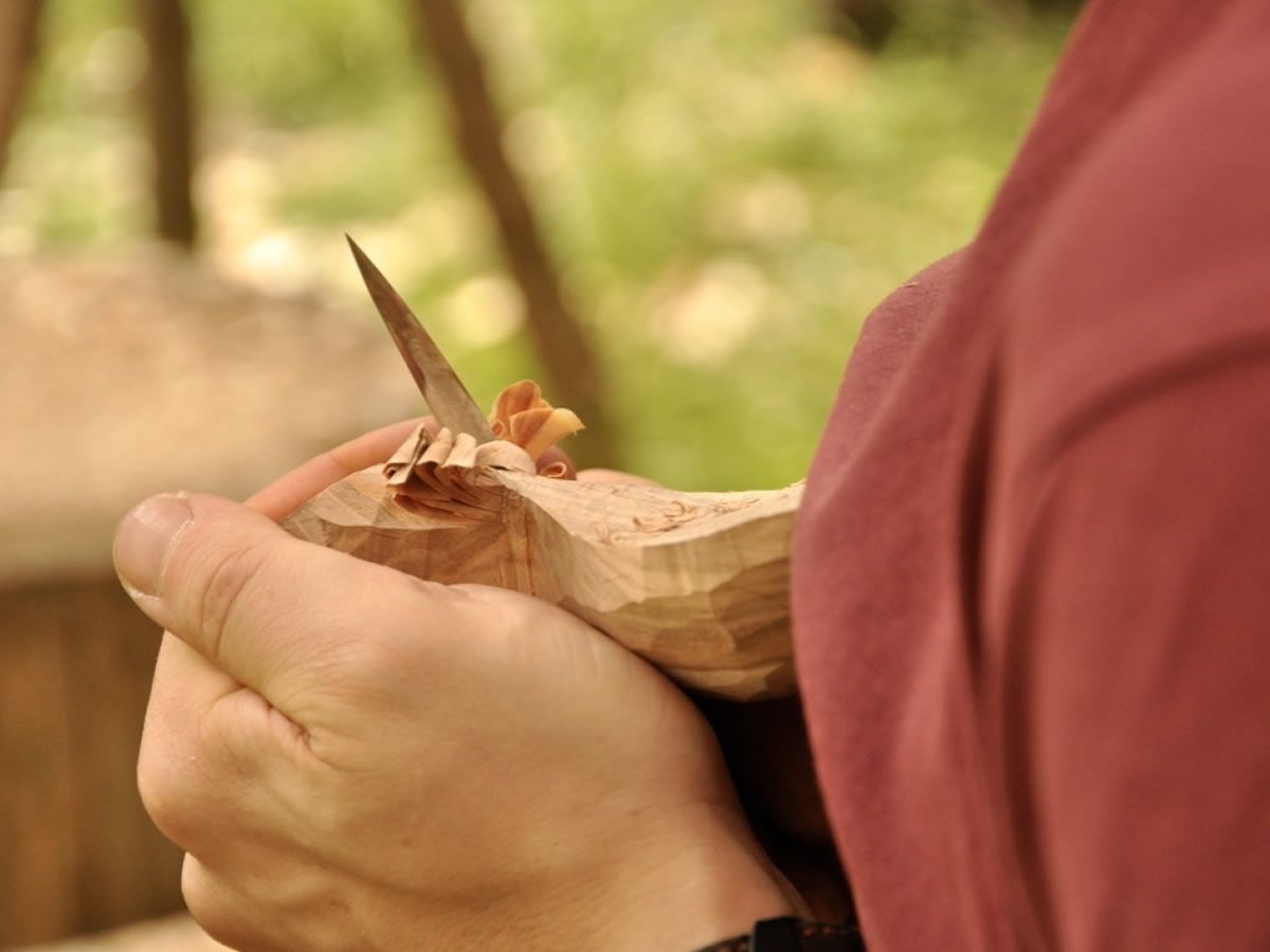 Wooden spoon carving with Green Aspirations