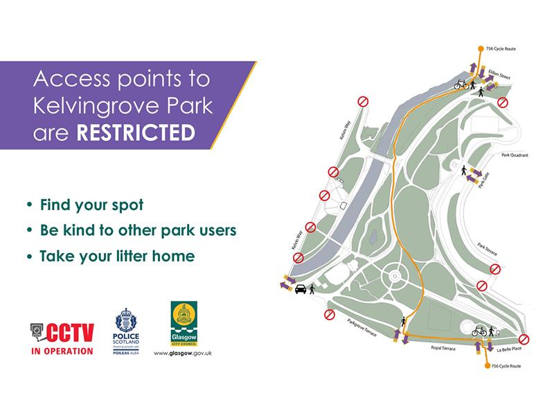 Kelvingrove Park gates locked to help manage large gatherings