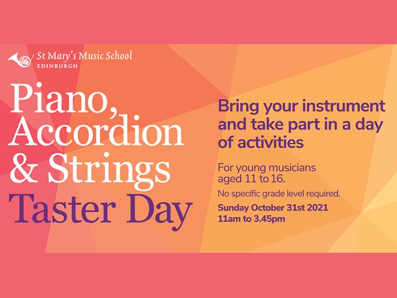 Taster Day for Young Musicians age 11 to 16 - Piano, Strings, Accordion