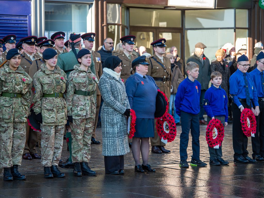 Renfrewshire falls silent to pay respect to the Armed Forces
