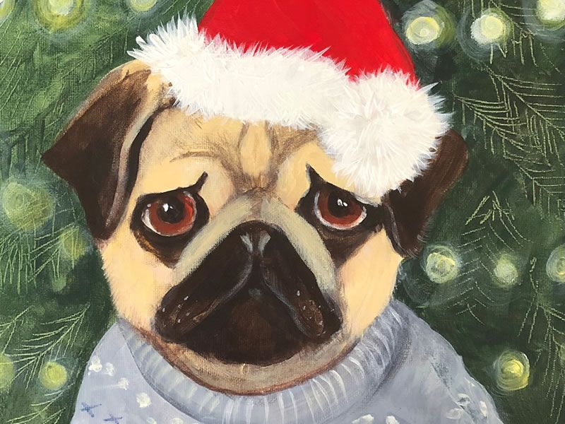 Festive Pug at Made in Stirling