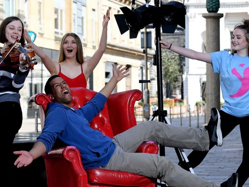 Young performers mark the centenary of the end of the First World War in a major new performance