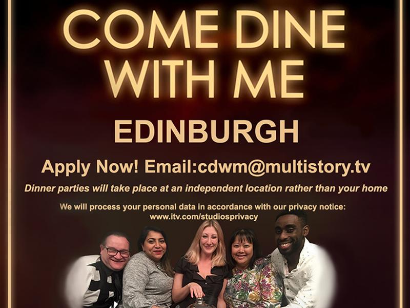 Come Dine With Me is returning and budding Edinburgh chefs are being invited to apply!