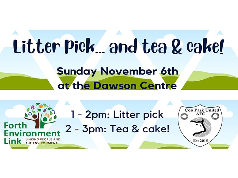 Litter pick... and tea & cake! at Dawson Centre, Falkirk What's On