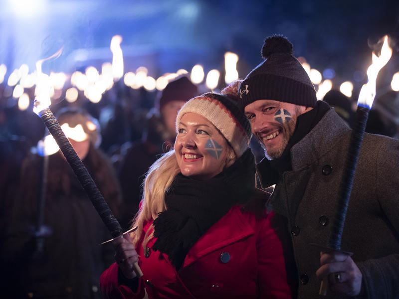 Record numbers celebrate our national day with torchlight parade in Glasgow