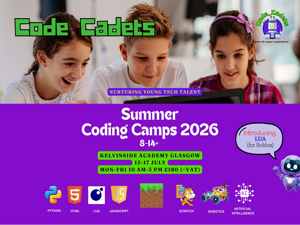 Code Cadets Summer Camp at Kelvinside Academy, Glasgow West End | What ...