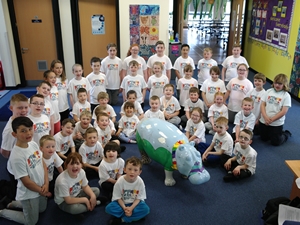 Bent Primary School in Lanark bids farewell to the Big Stampede Hippo ...