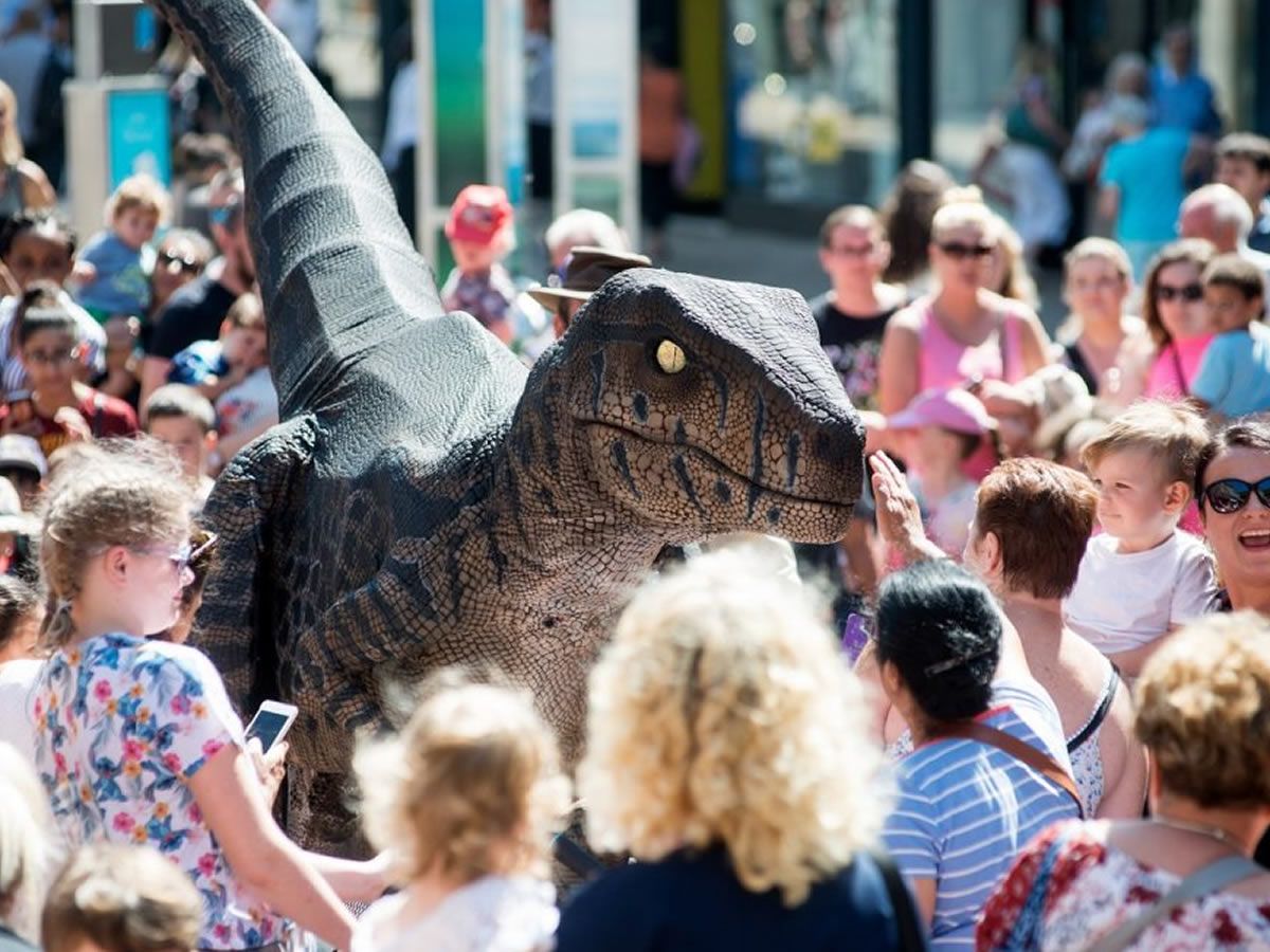 Dinosaurs roar to life in a Jurassic takeover at Livingston Designer Outlet