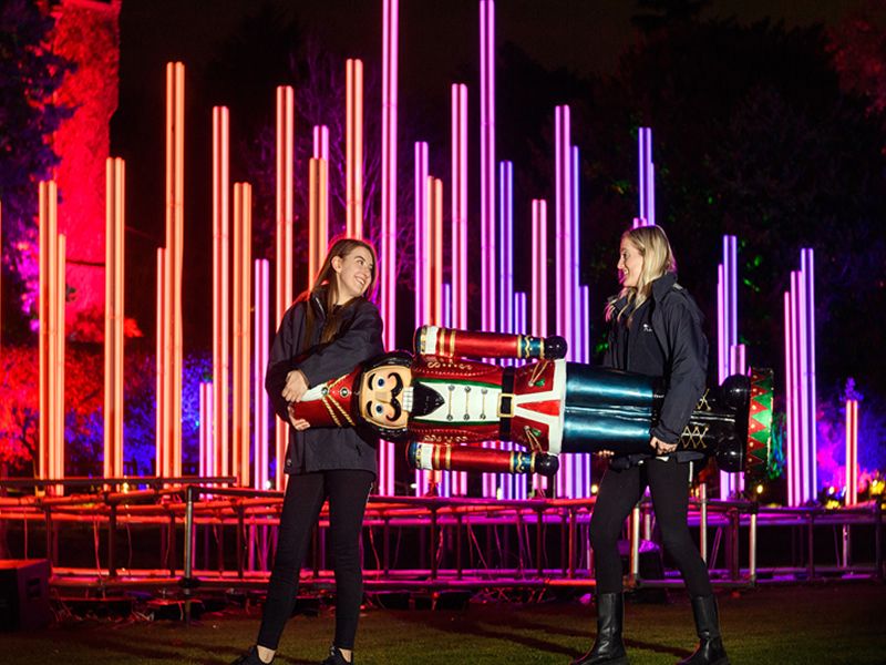 Installation has started for the Edinburgh Zoo Christmas Nights