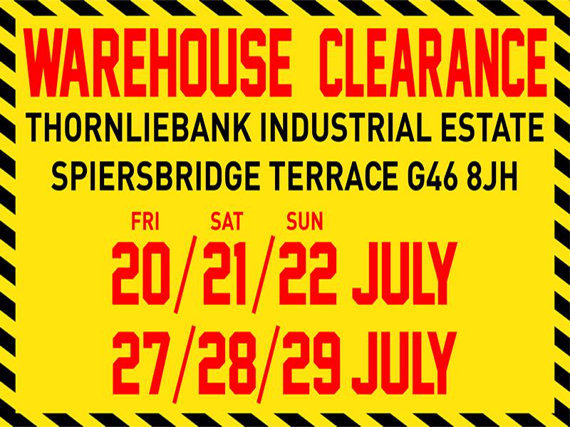 Pagazzi are holding a massive warehouse clearance sale!