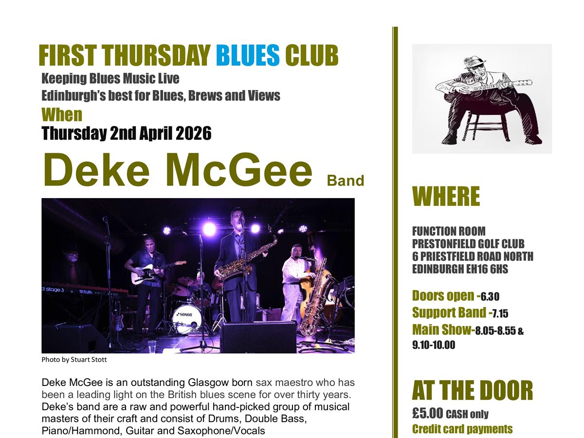 Deke McGee Band at the First Thursday Blues Club