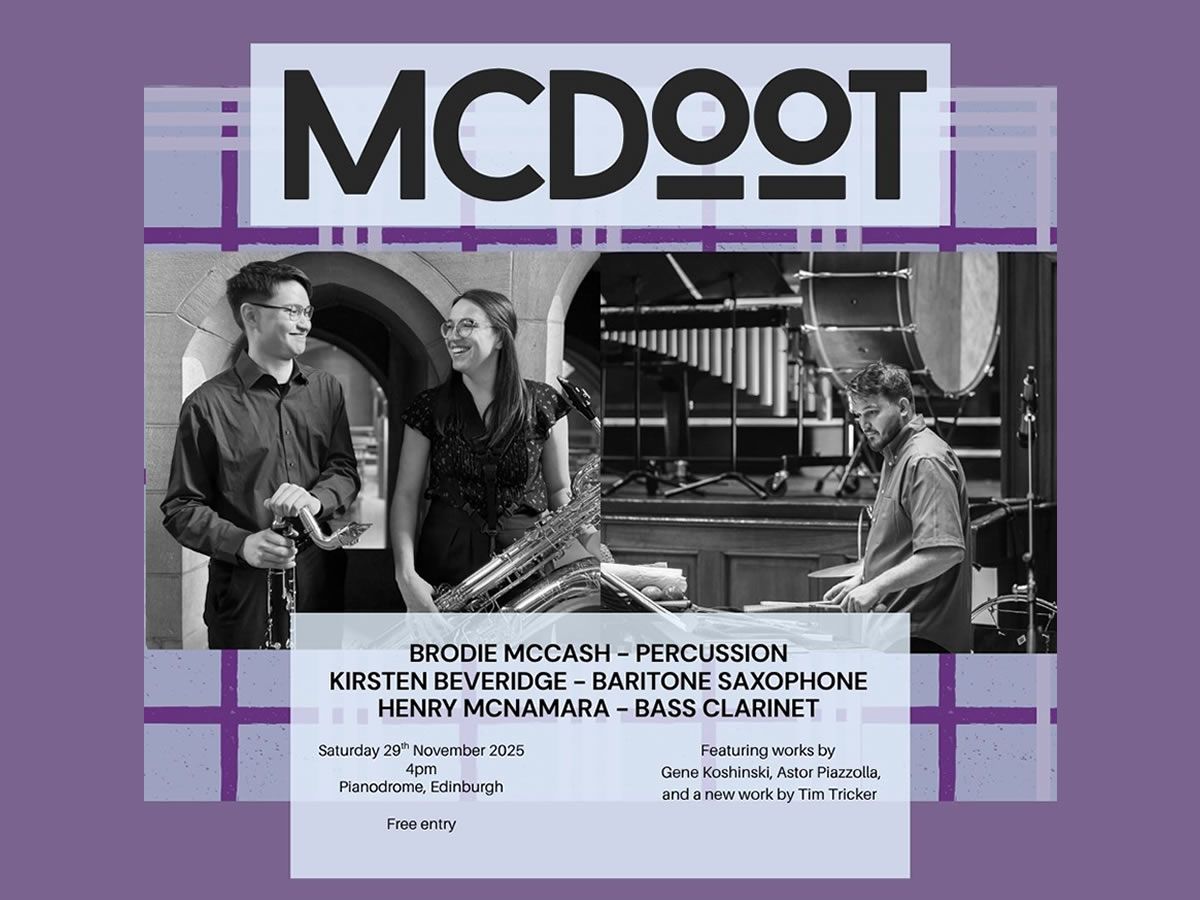 McDOOT: Saxophone, clarinet, & percussion trio