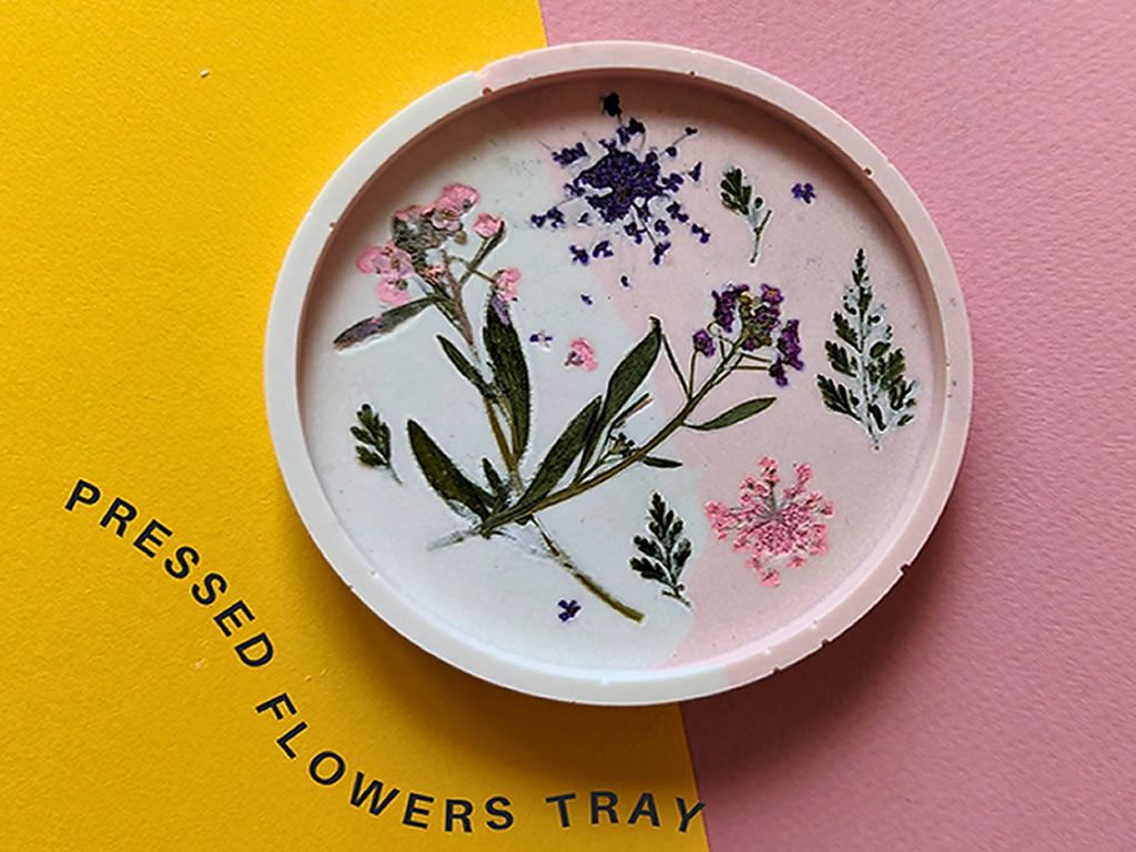 Pressed Flowers Mini Tray - Eco-Resin Craft Workshop