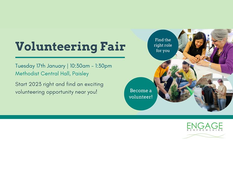 Volunteering Fair: Find a Volunteering Opportunity in Renfrewshire