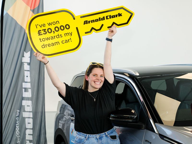 Kiltwalk Hero in the driving seat after winning 30k to spend at Arnold Clark
