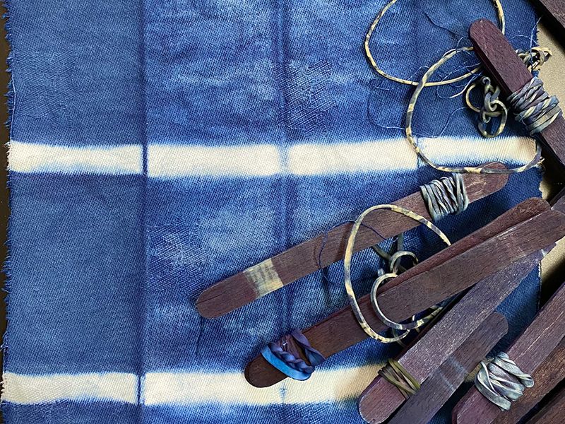 Indigo Dying and Shibori Stitch