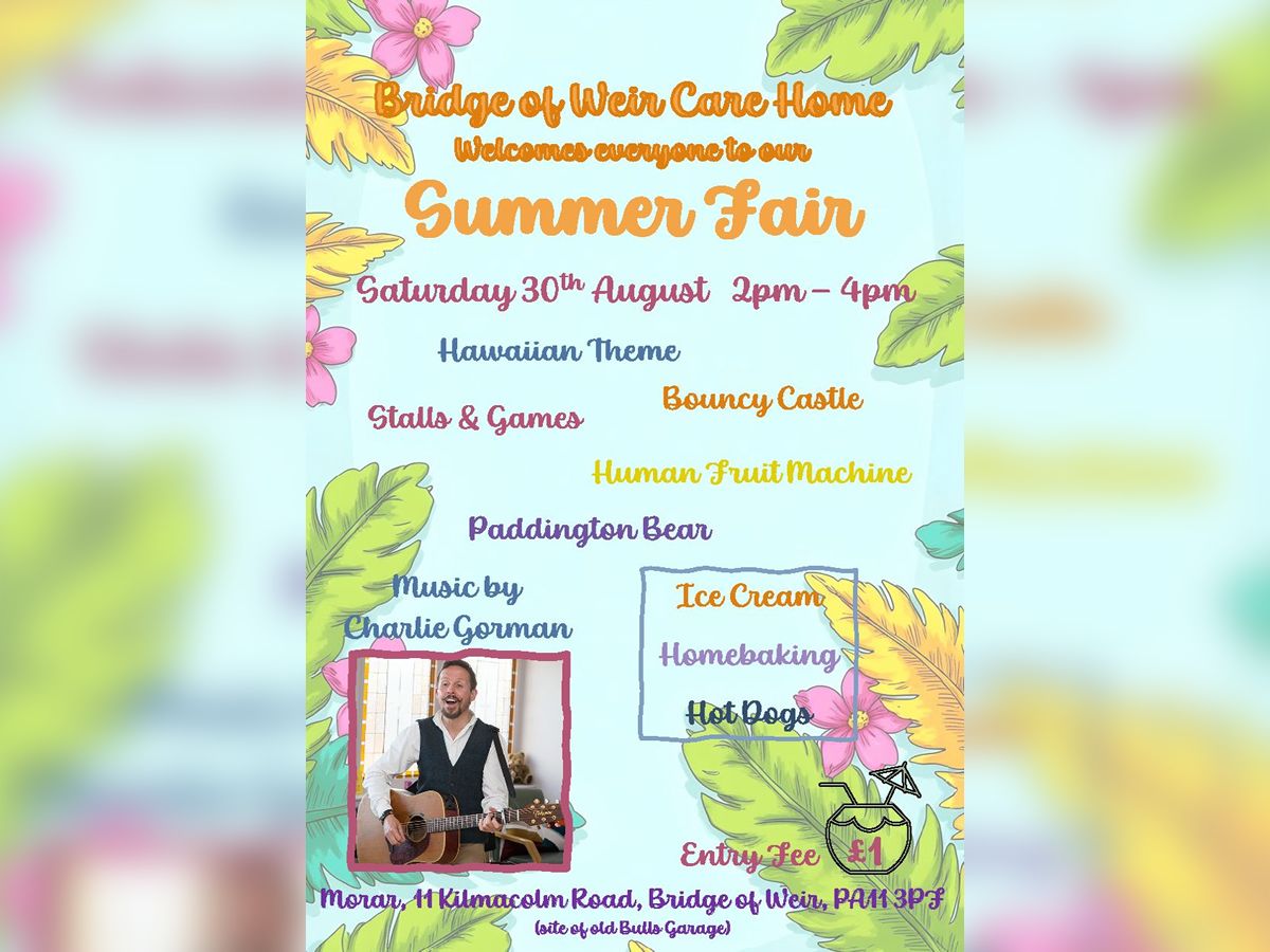 Morar Bridge of Weir Care Home Summer Fete