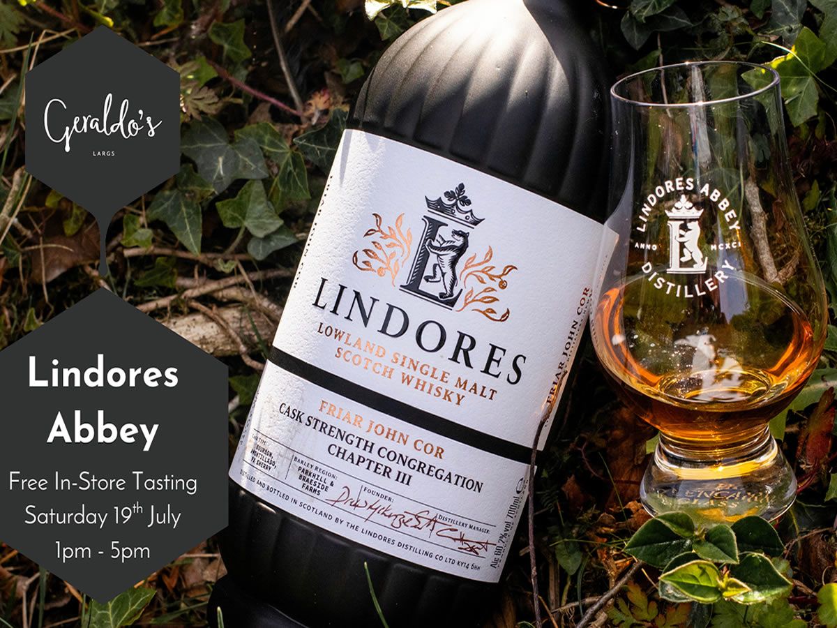 FREE Whisky Tasting with Lindores Abbey Distillery