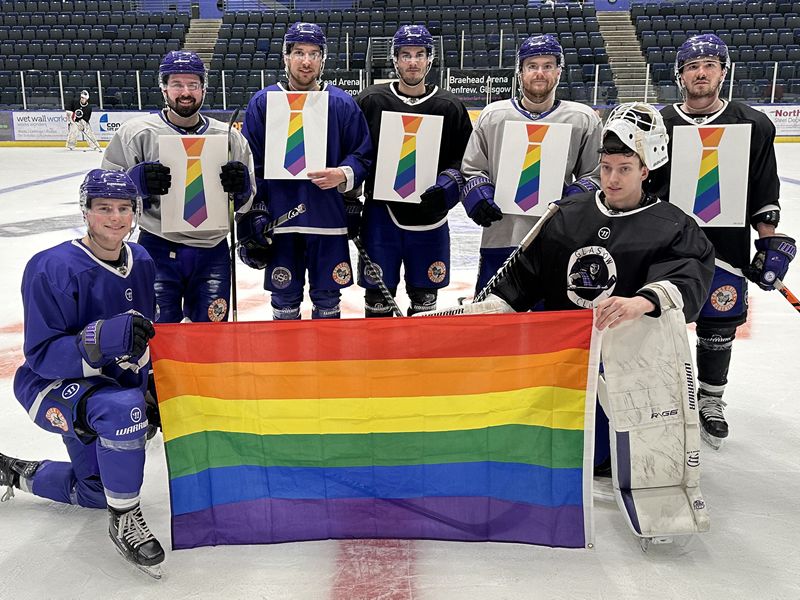 Glasgow Clan ice hockey stars back LGBTQ+ community with Pride Night game