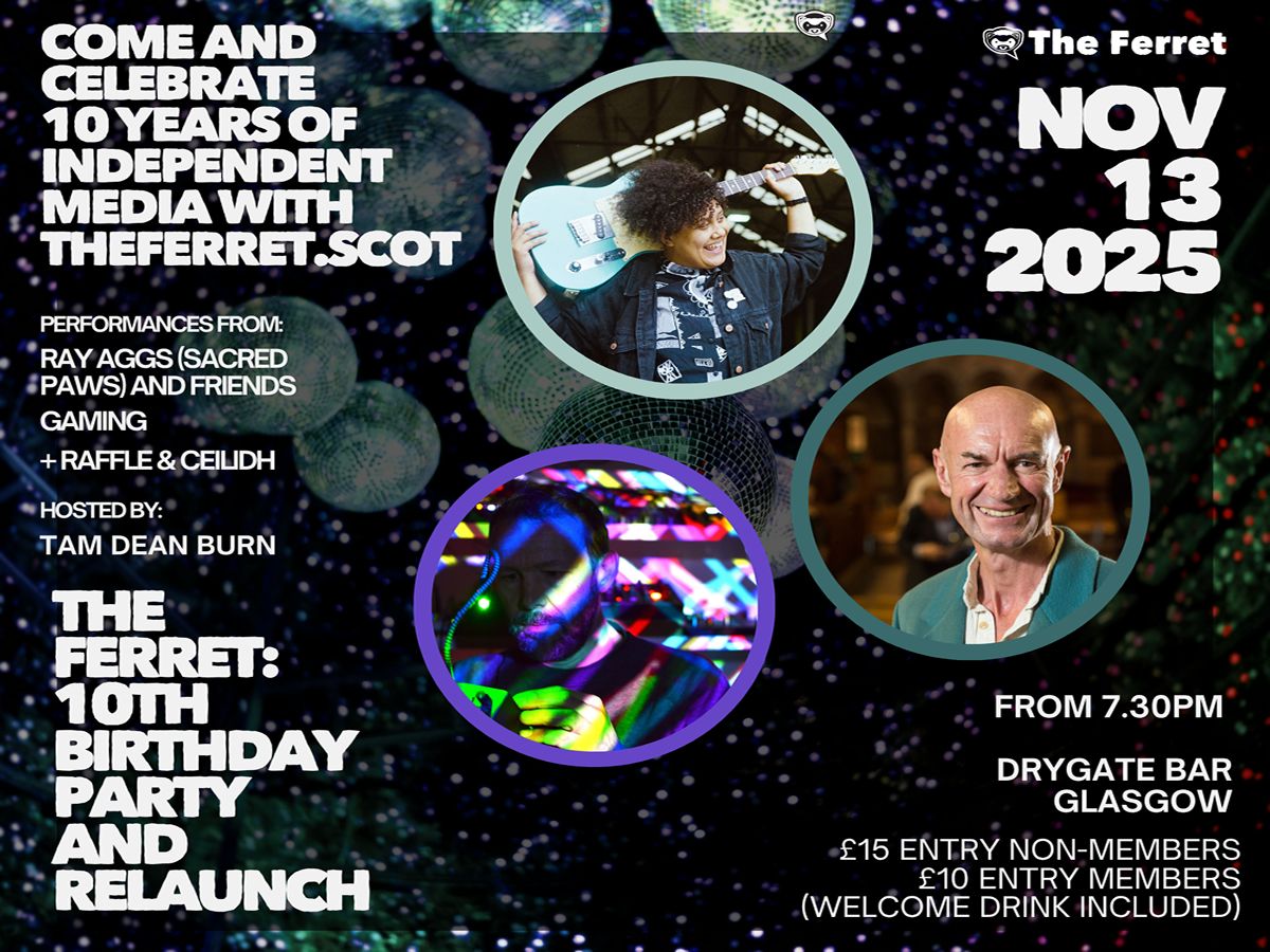 The Ferret: Birthday Party and Relaunch with Ray Aggs & more