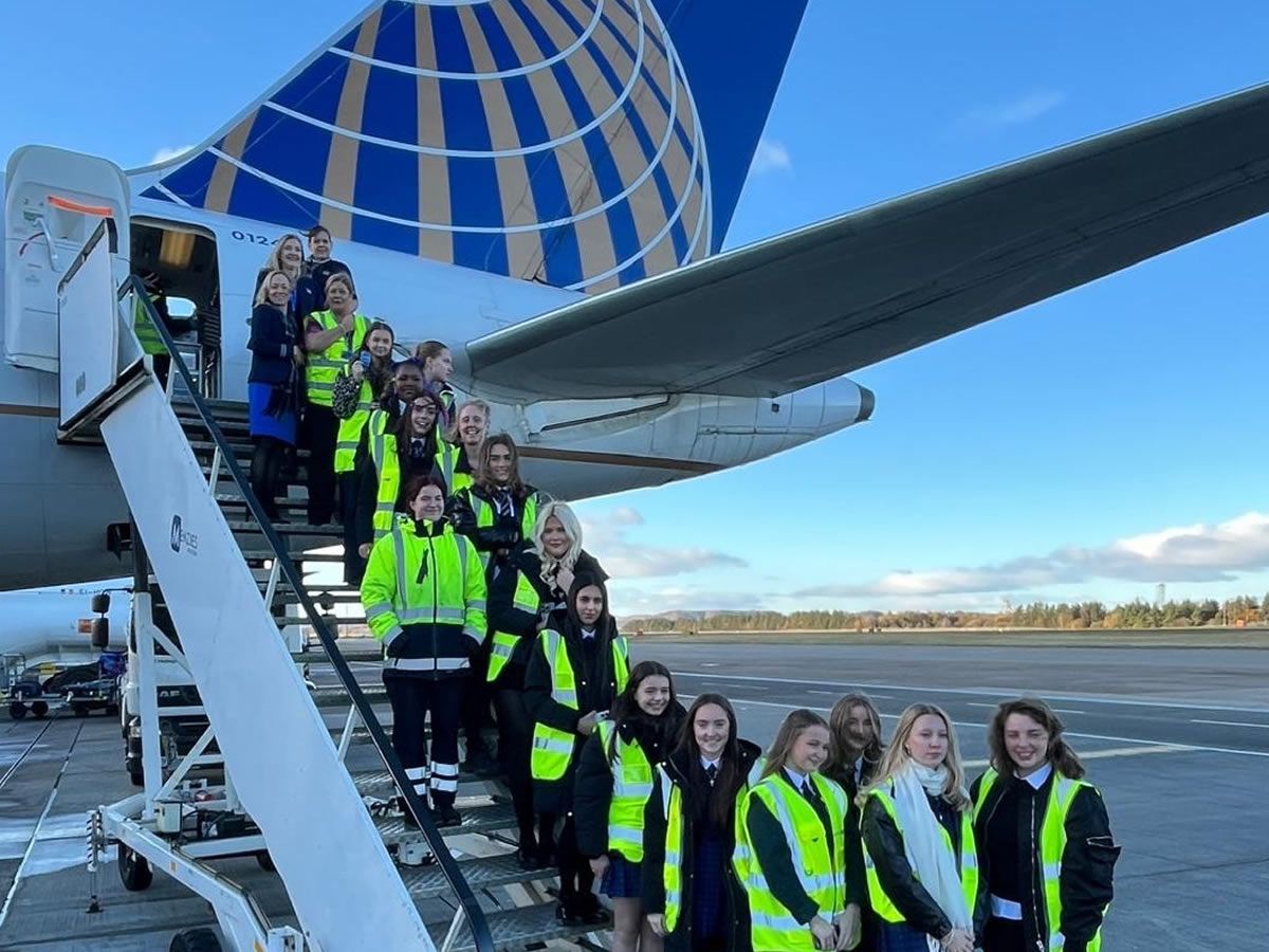 United Airlines Celebrates Girls in Aviation Day at Edinburgh Airport